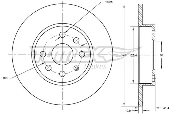 Brzdový kotúč TOMEX Brakes